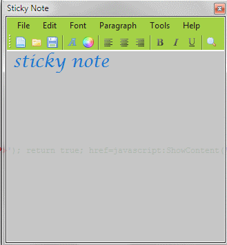 Sticky Note 1.2.0.0 software screenshot