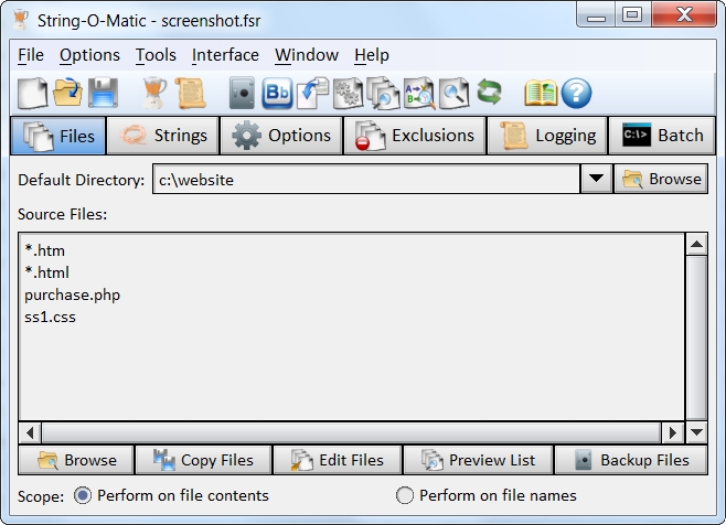 String-O-Matic 25.1 software screenshot