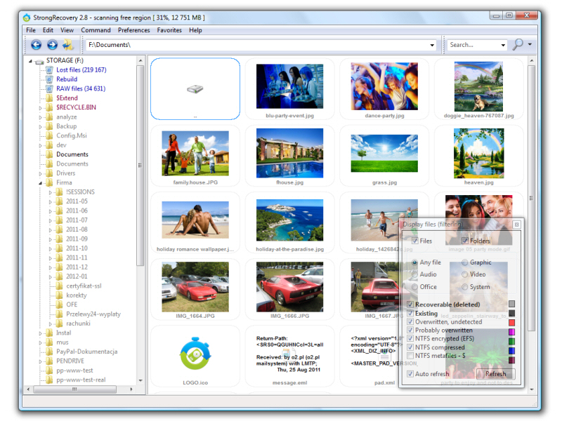 StrongRecovery Portable 3.8.7.0 software screenshot