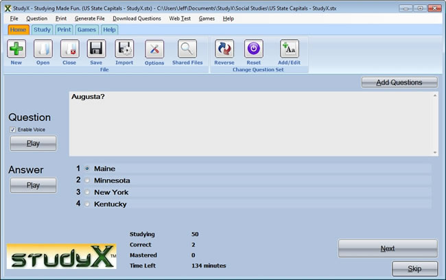 StudyX 6.1.2 software screenshot