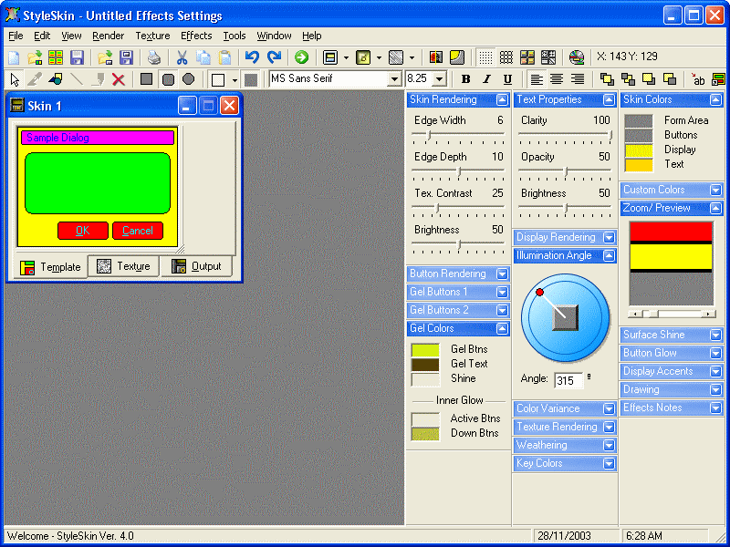 StyleSkin 7.1 software screenshot