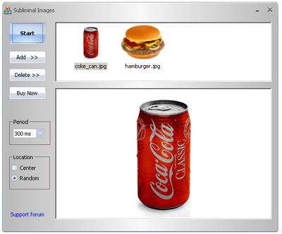 Subliminal Images 1.0 software screenshot