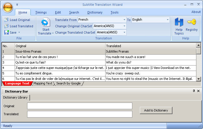 Subtitle Translation Wizard 4.2.0 software screenshot