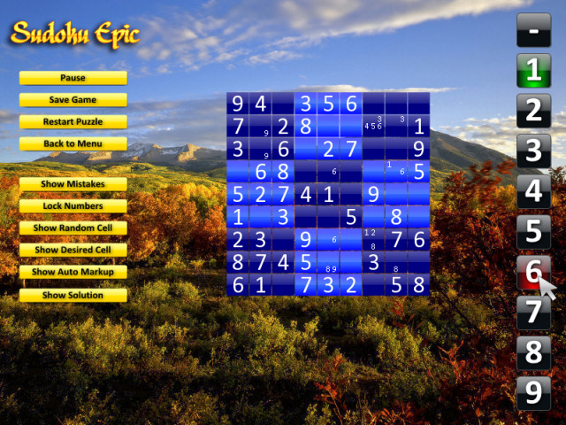 Sudoku Epic 4.61 software screenshot