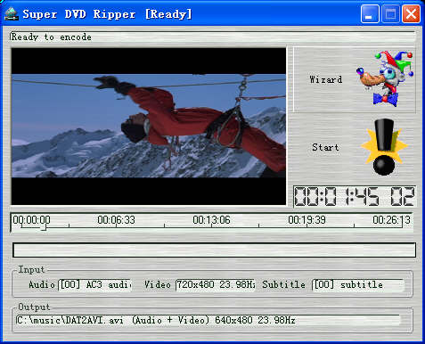 Super DVD Ripper 2.39i software screenshot