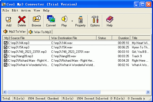 Super MP3 Wav Converter 1.6.0 software screenshot
