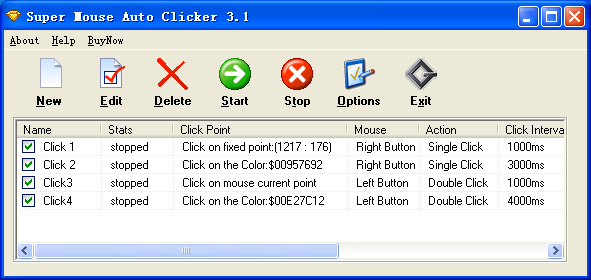 Super Mouse Auto Clicker 4.1.9 software screenshot