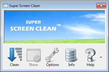 Super Screen Clean 1.2.1 software screenshot
