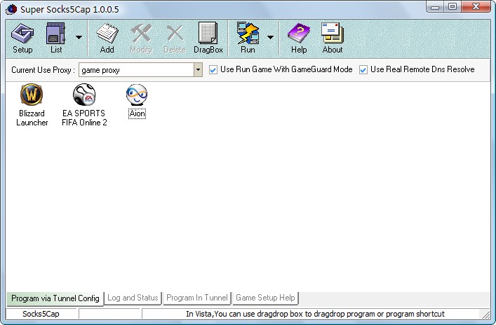 Super Socks5Cap 3.8.0.0 software screenshot