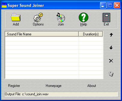 Super Sound Joiner 3.1.1.8 software screenshot