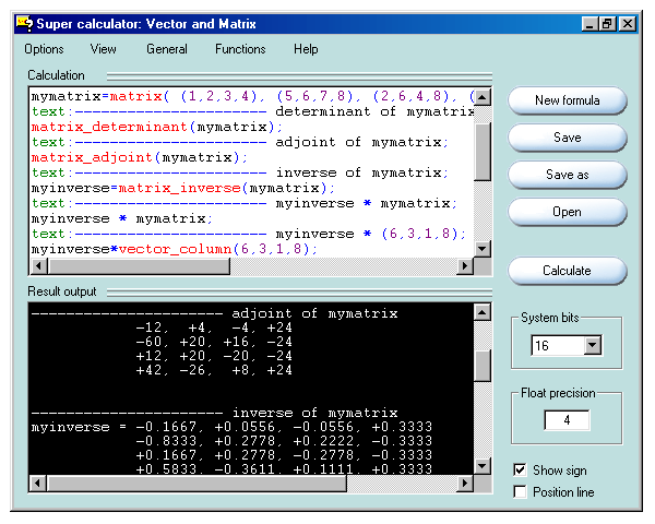 Super calculator 1.11 software screenshot