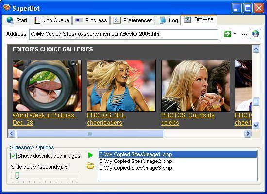 SuperBot Offline Browser 4.7.0.74 software screenshot