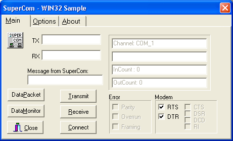 SuperCom 7.8 software screenshot