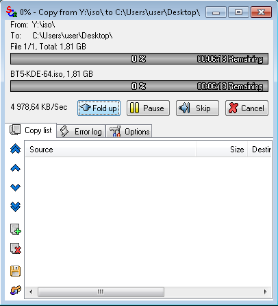 Supercopier 1.2.3.6 software screenshot
