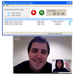Supertintin Skype Video Call Recorder 1.2.0.4 software screenshot