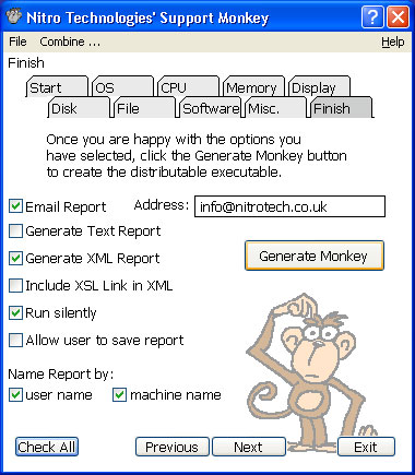 SupportMonkey 2002 v1.0 software screenshot