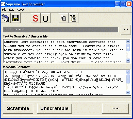 Supreme Text Scrambler 1.21 software screenshot