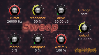Sweep 1.2.0 software screenshot
