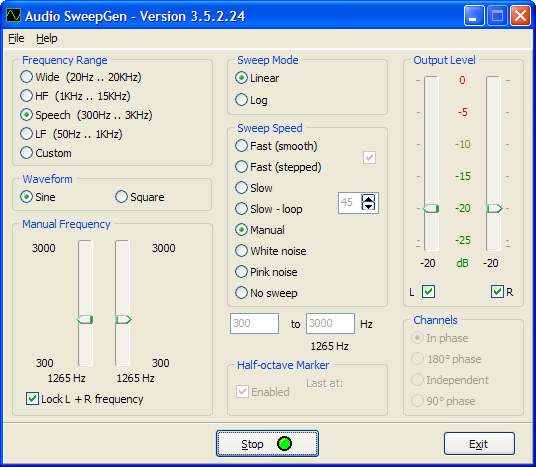 SweepGen 3.7.4.36 software screenshot