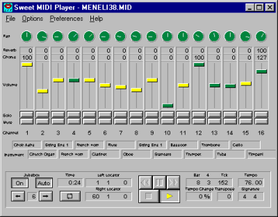Sweet MIDI Player 2.7.2 software screenshot