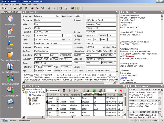 Swiftpro CVPlus Visual Recruitment Software 2.1.8 software screenshot