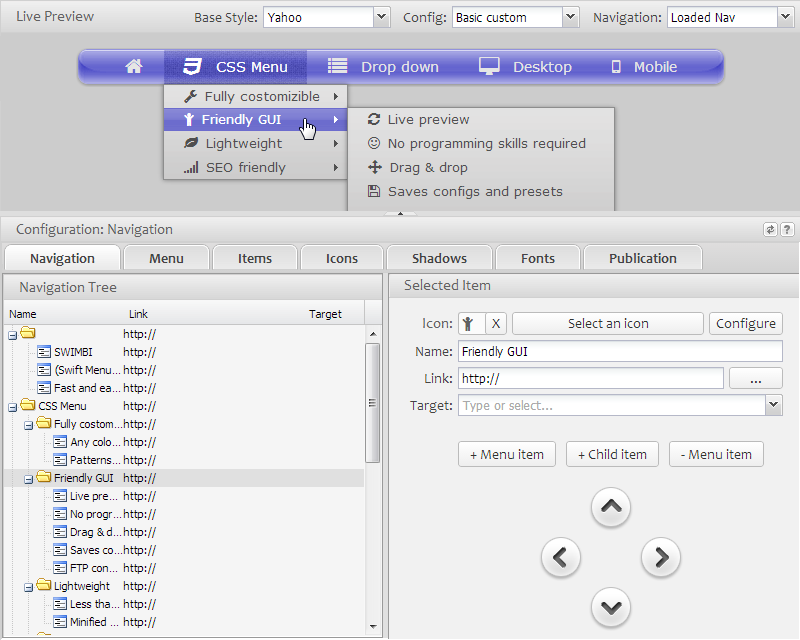 Swimbi - Swift Menu Builder 2.1.2 software screenshot