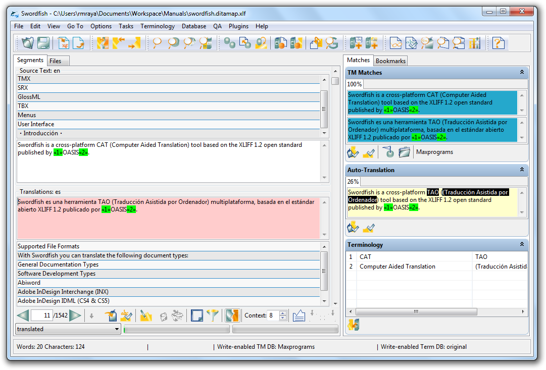 Swordfish 3.3-12 software screenshot