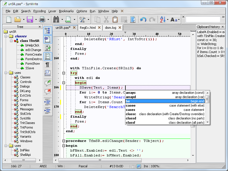 SynWrite 6.39.2750 software screenshot