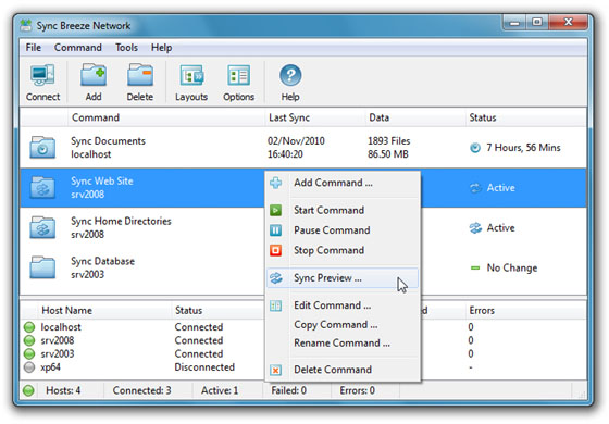 Sync Breeze Enterprise 9.8.16 software screenshot