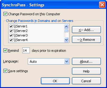 SynchroPass 1.00 software screenshot