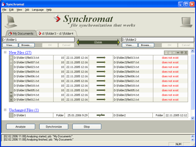 Synchromat 17.1.3 software screenshot