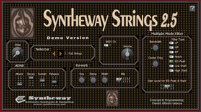 Syntheway Strings VSTi 2.5 software screenshot