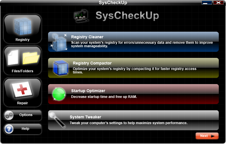SysCheckUp 4.0.0 software screenshot