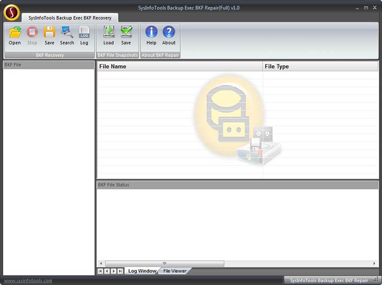 SysInfoTools Backup Exec BKF Repair 1.0 software screenshot