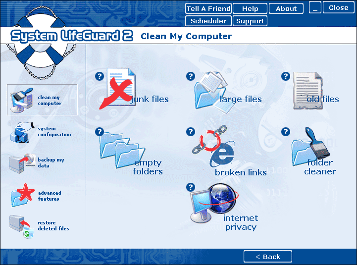 System LifeGuard 2.0 software screenshot