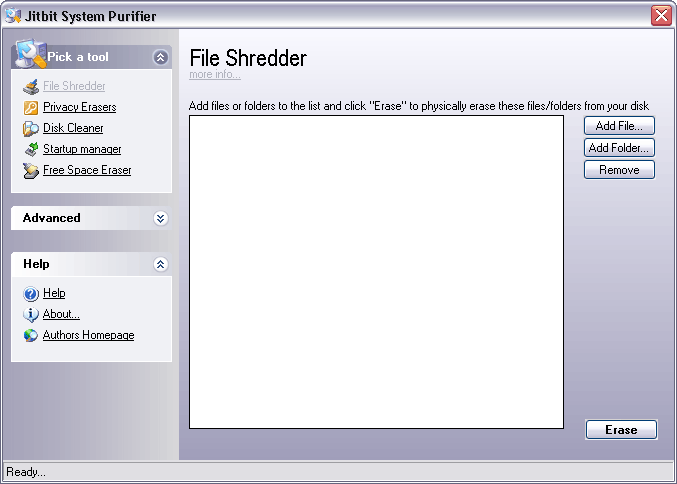 System Purifier 3.38 software screenshot