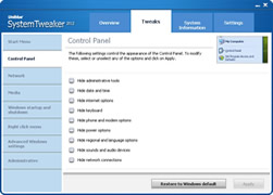 SystemTweaker 2015 2.0.10.0 software screenshot