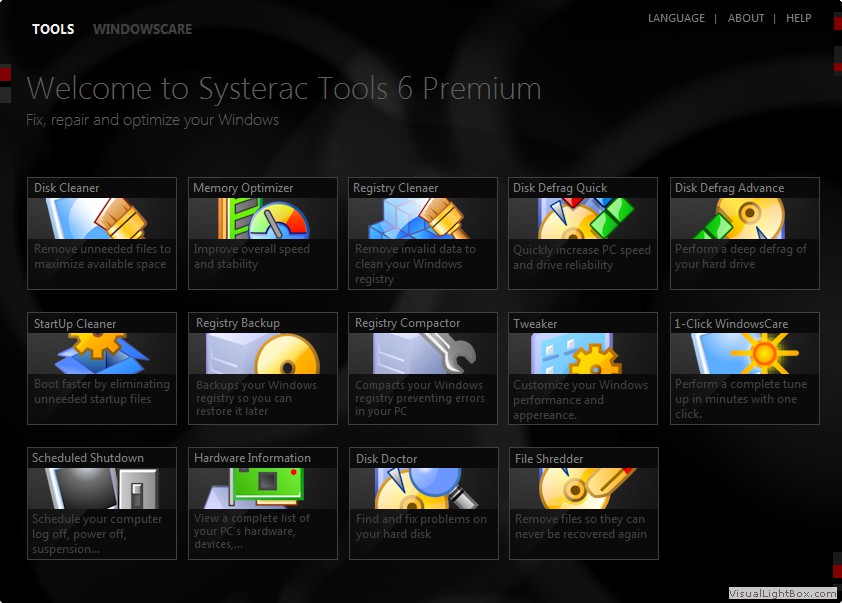Systerac Tools Premium 6.10a software screenshot