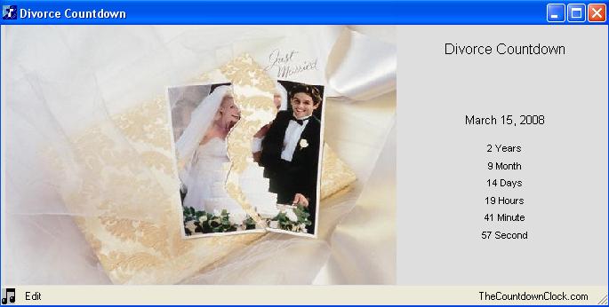 T-Minus Divorce Countdown 6.0 software screenshot