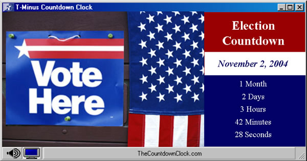 T-Minus Election Day Countdown 6.0 software screenshot