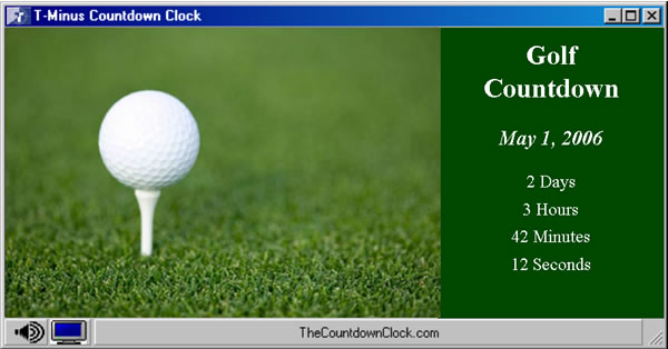 T-Minus Golf Countdown 6.0 software screenshot