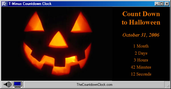 T-Minus Halloween Countdown 6.0 software screenshot