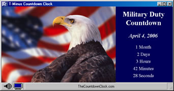 T-Minus Military Duty Countdown 6.0 software screenshot