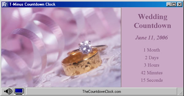T-Minus Wedding Countdown 6.0 software screenshot