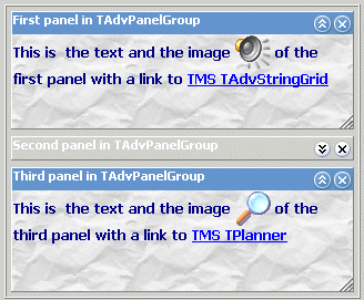 TAdvPanel & AdvPanelGroup 2.2.1.2 software screenshot