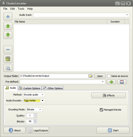 TAudioConverter Portable 0.9.9.3899 software screenshot