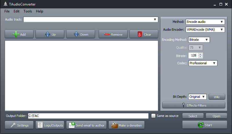 TAudioConverter 0.9.9.3899 software screenshot