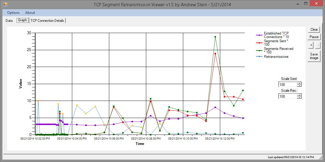 TCP Segment Retransmission Viewer 1.5 software screenshot