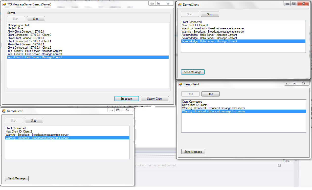 TCPMessageServer 1.0 software screenshot