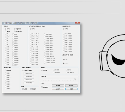 TGen 6.2.2 software screenshot